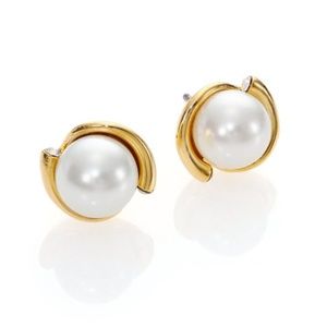 Kate Spade earrings gold pearl earrings